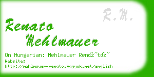 renato mehlmauer business card